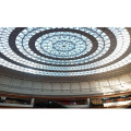 Marco del centro de vidrio de vidrio prefabricado Estructura de techo de vidrio Domo de tragua